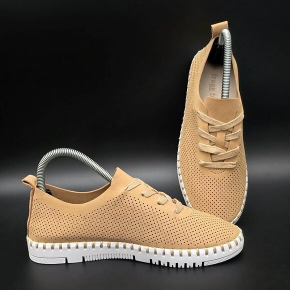 Frogg Toggs Travelers Comfort Lace-up Boat Shoe Camel Women's Size 8 - Picture 1 of 12
